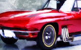 1963 red Chevrolet Corvette Classic Vintage Retro Car Oldtimer Painting Art - Lala's Art